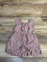 Cat & Jack Floral Shortie Romper White sz 3T