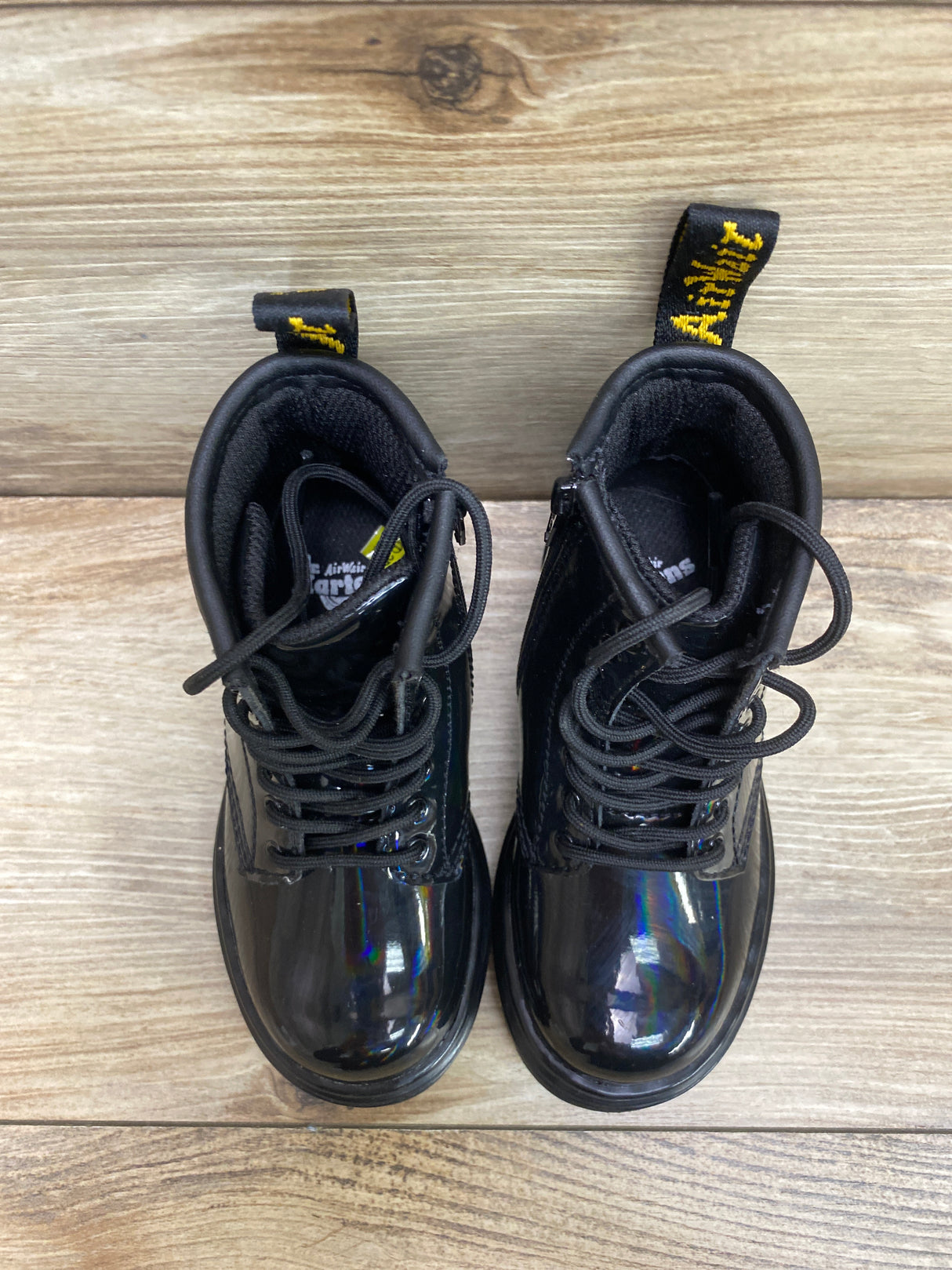 Dr. Martens 1460  Lace Up Boots Patent In Black  sz 8c