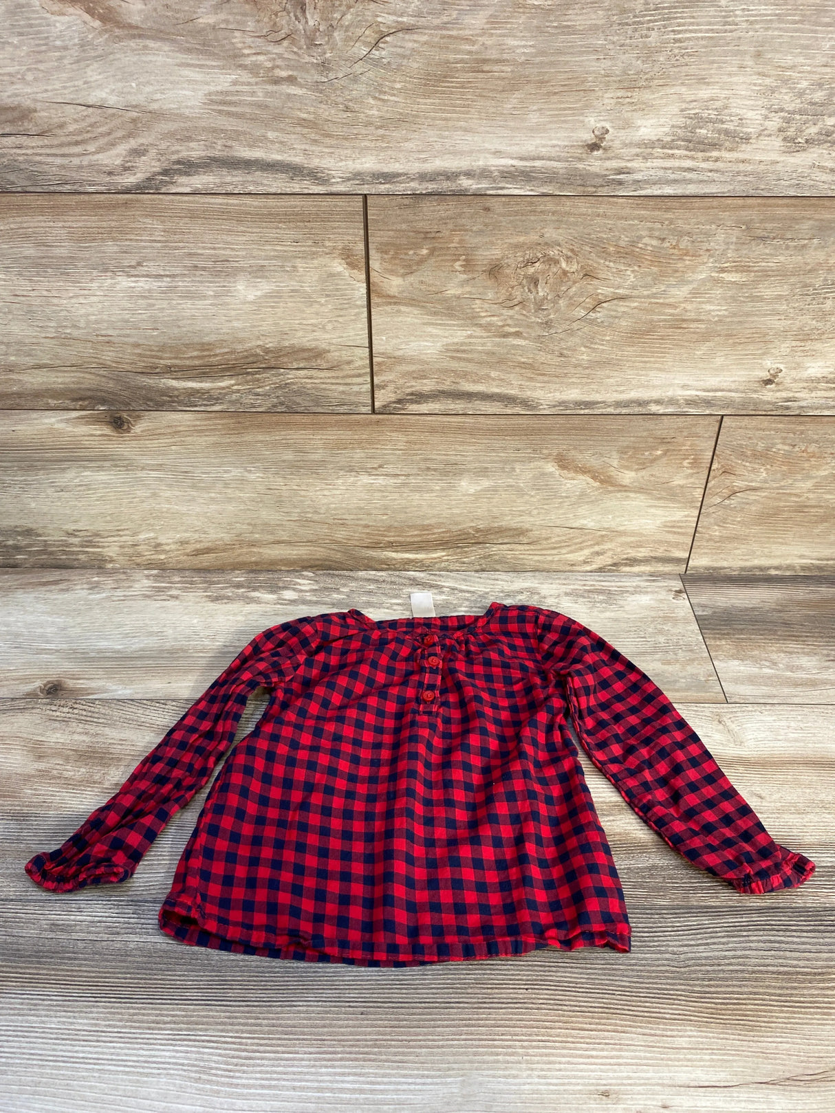 OshKosh Red/Navy Gingham Blouse sz 3T