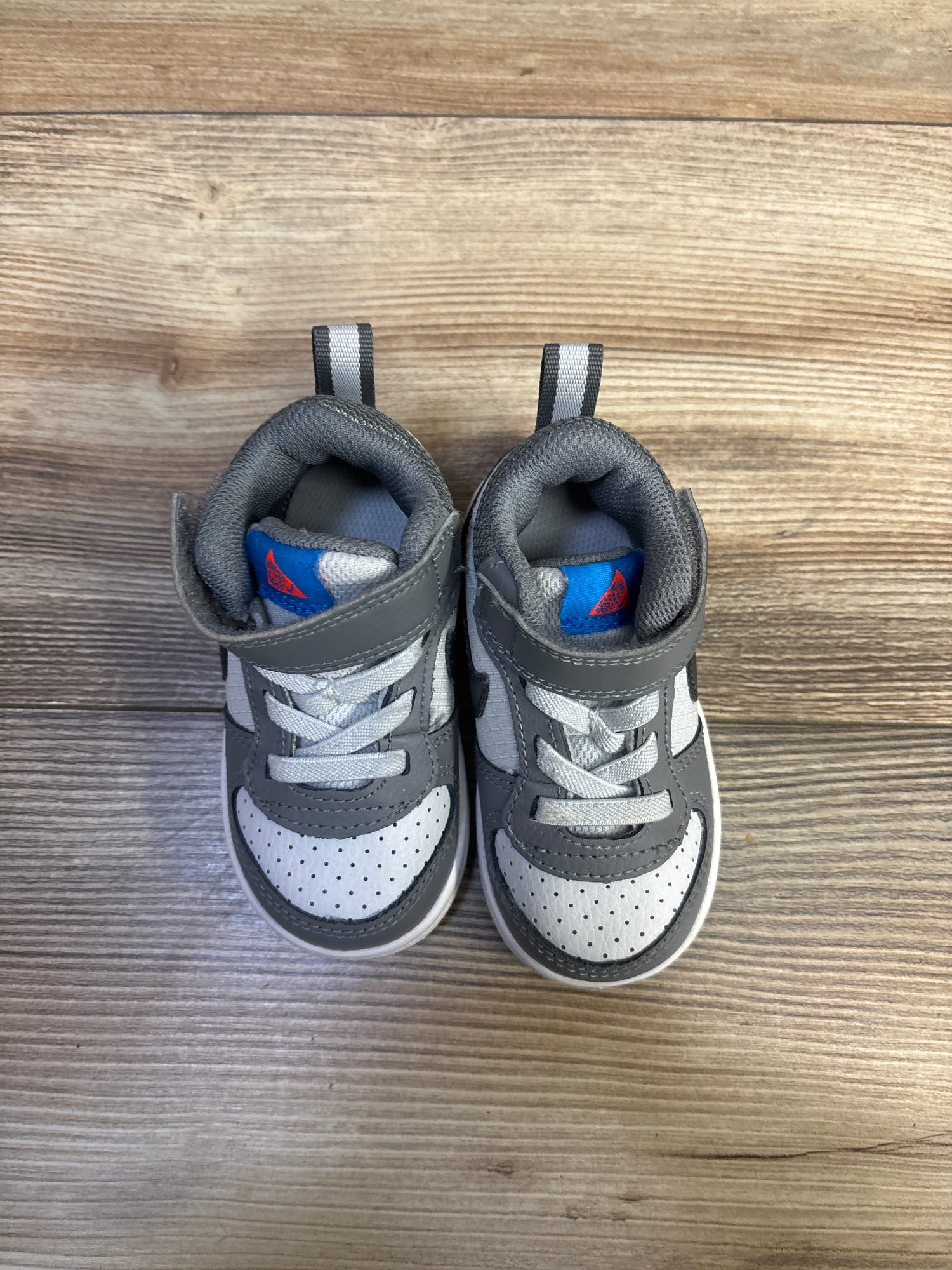 Nike Court Borough Mid TD 'Grey White Blue' Sneakers sz 5c