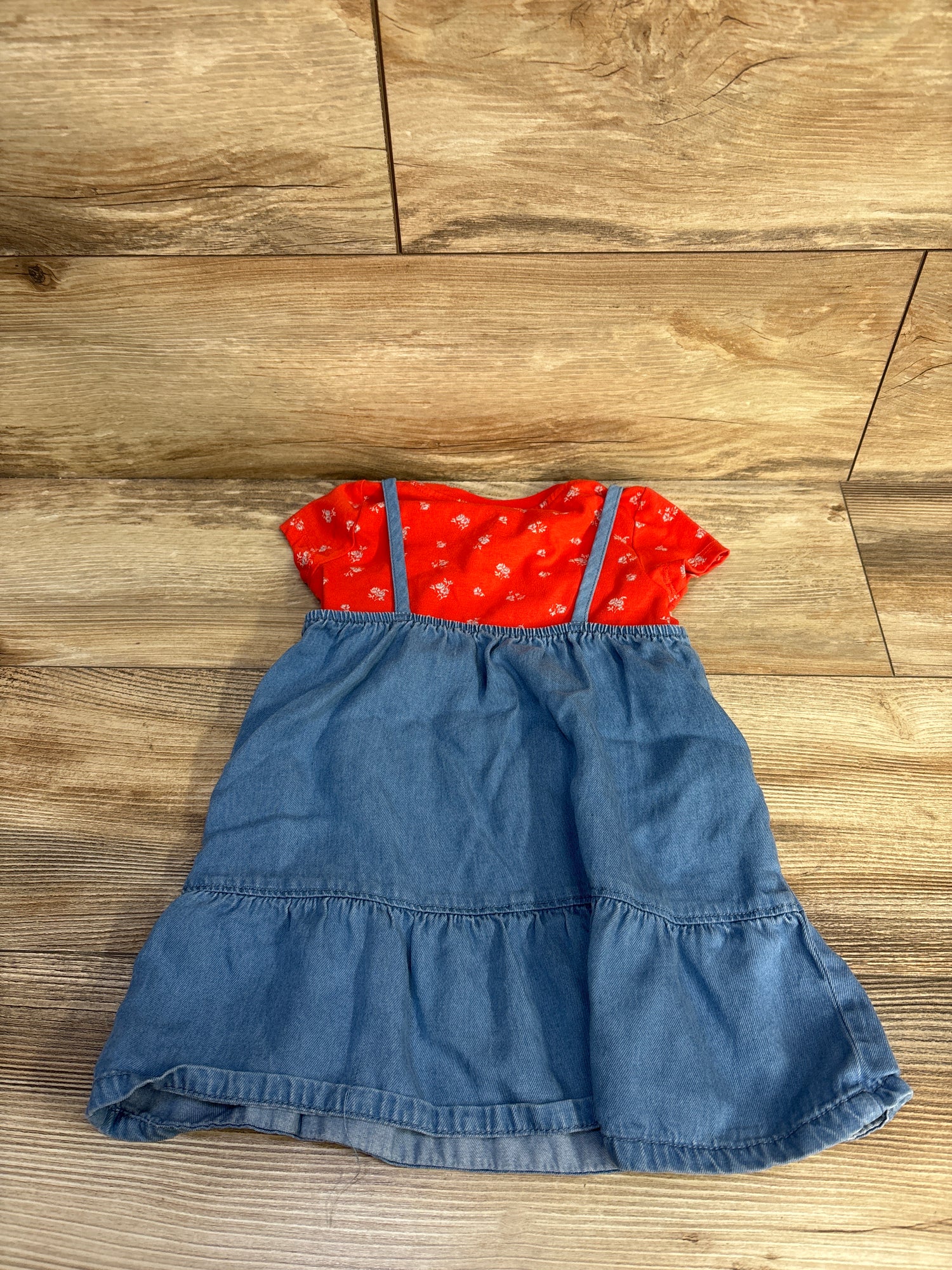 Levi's 2pc Shirt & Chambray Skirtall Set Red sz 2T