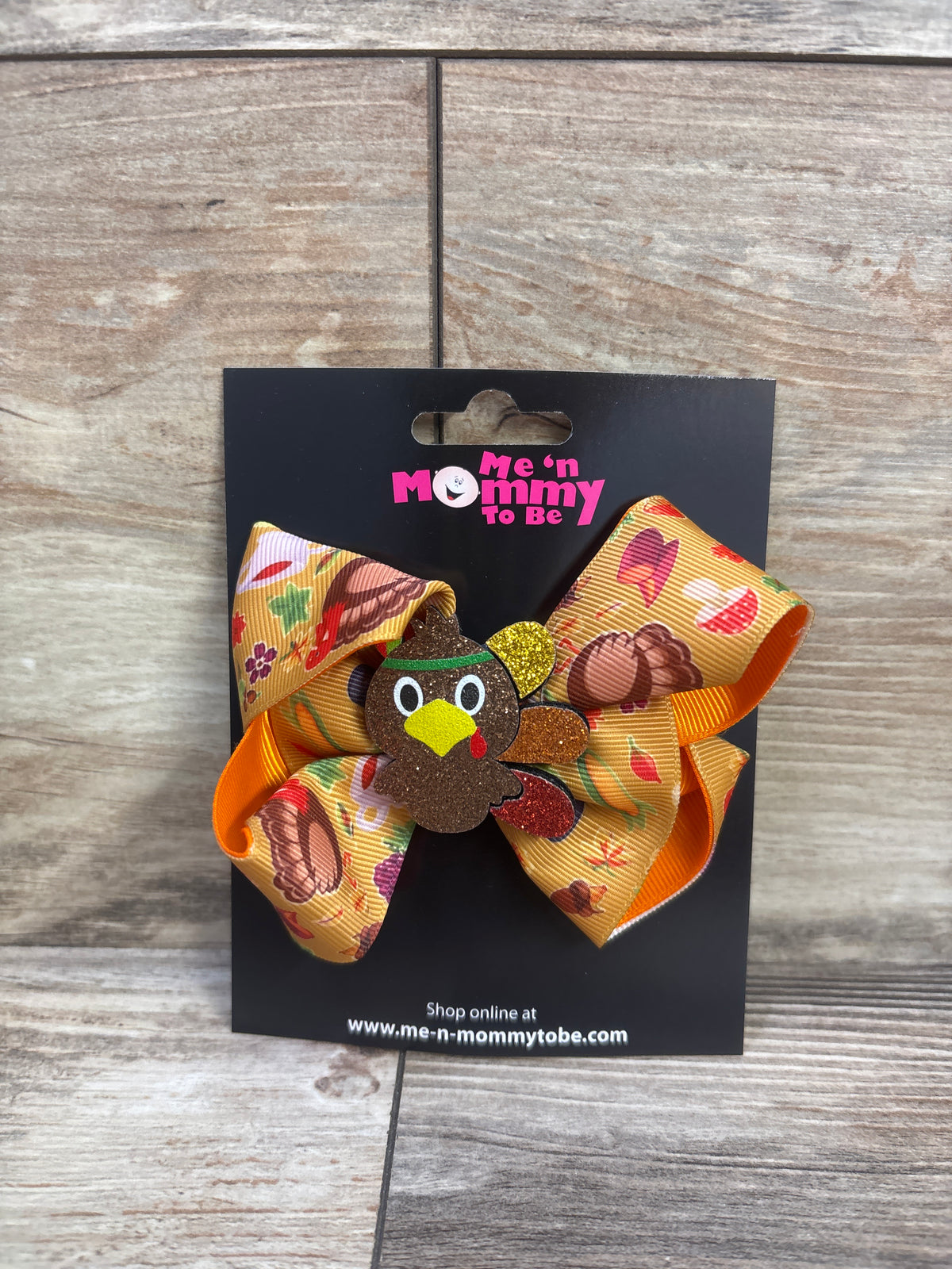 NEW Glitter Turkey Applique Large Hair Bow