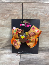 NEW Glitter Turkey Applique Large Hair Bow