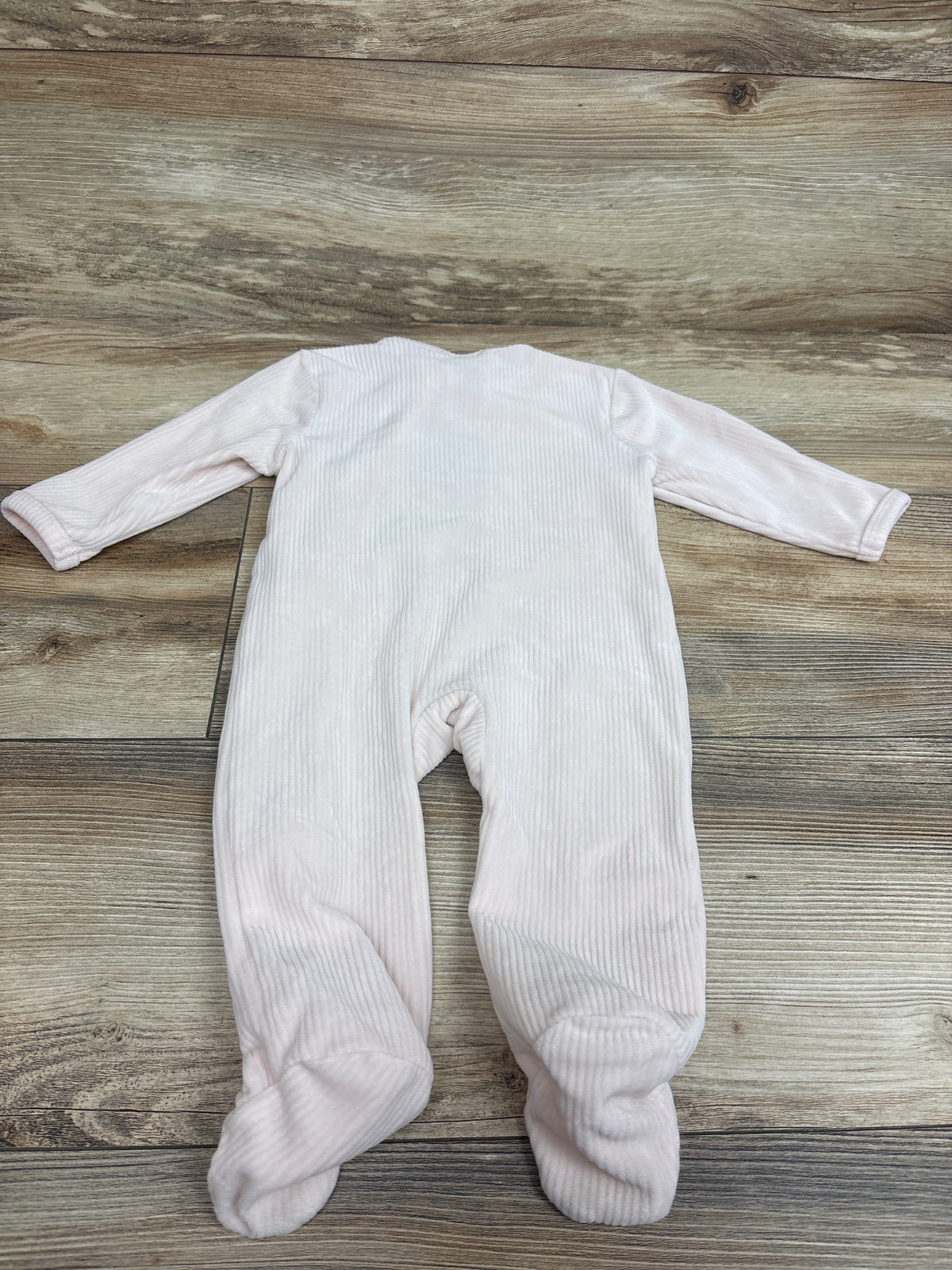 Disney Baby Minnie Mouse Ribbed Velour Sleeper Pink sz 6/9m