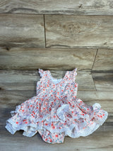 Cheeky Plum Myra Floral Bodysuit Dress Pink sz 2-3T