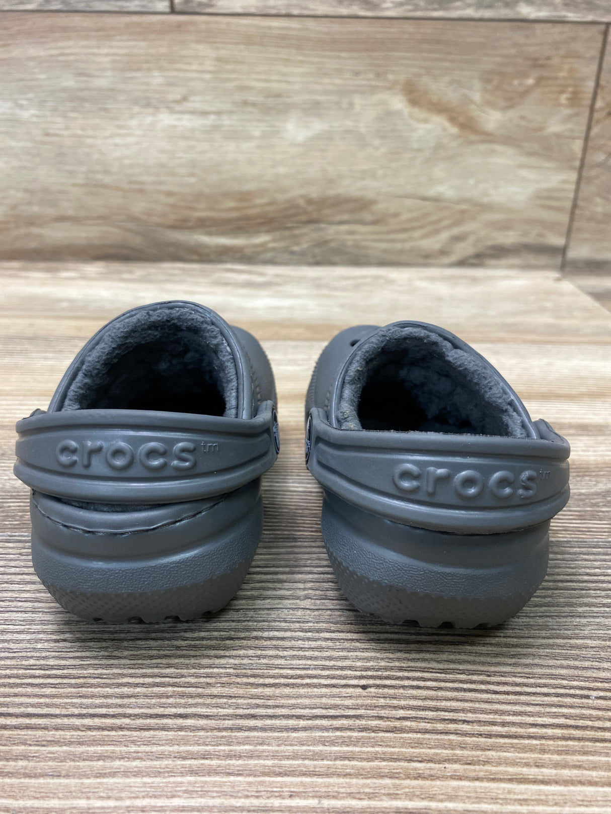 Crocs Toddler Classic Lined Clogs Grey Sz 4c