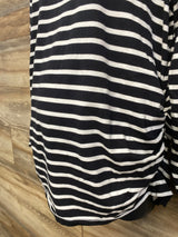 Old Navy Maternity Striped Ruched Shirt Black sz XL - Me n Mommy To Be
