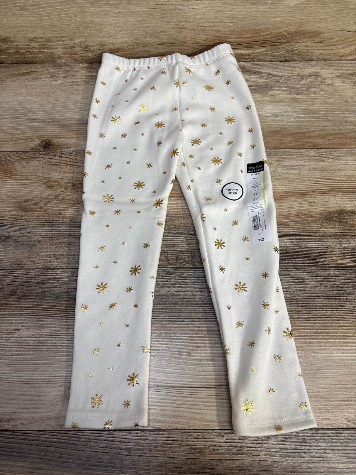 NEW Okie Dokie Polar Bear Snow Fleece Lined Legging sz 4T