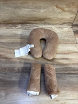 Little Traveler 2pc Football Travel Neck Pillow & Strap Covers