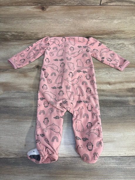 Simple Joys Animal Print Blanket Sleeper Pink sz 6-9m - Me n Mommy To Be