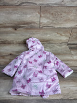 NWOT Plush Bow Print Bath Robe Pink sz 0-9m