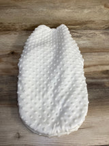 Oeko-Tex Swiss Dot Plush Swaddle Me White sz 0-3m