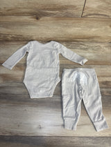 Carter's 2pc Striped Bodysuit & Bottoms Set Grey sz 6m