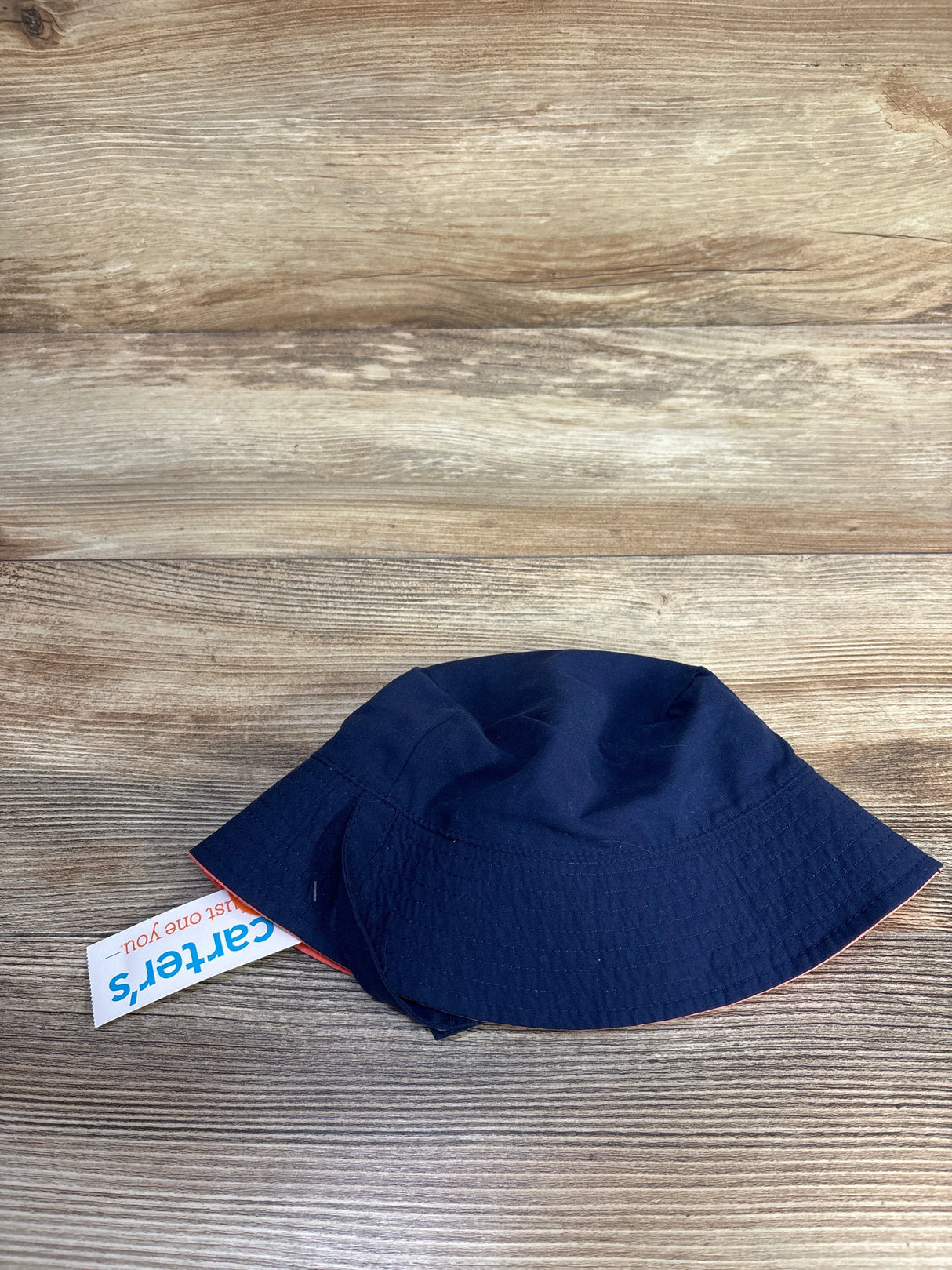 NEW Just One You Reversible Bucket Hat Coral/Navy sz 6-12m