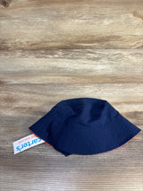 NEW Just One You Reversible Bucket Hat Coral/Navy sz 6-12m