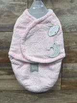 NEW Amongst The Clouds Plush Elephant Swaddle Wrap Pink sz 0-3m