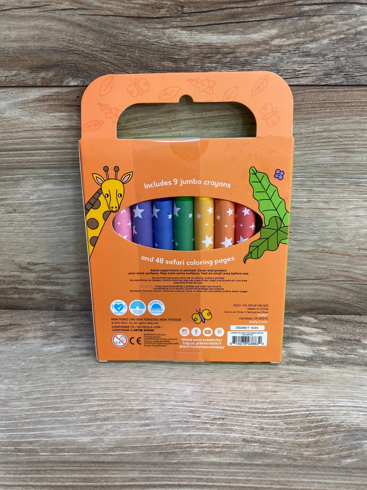NEW On Safari Carry Along Coloring Book Set