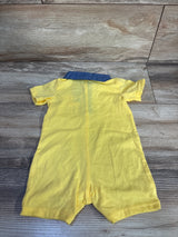 NEW First Impressions Polo Romper Yellow sz 3-6m