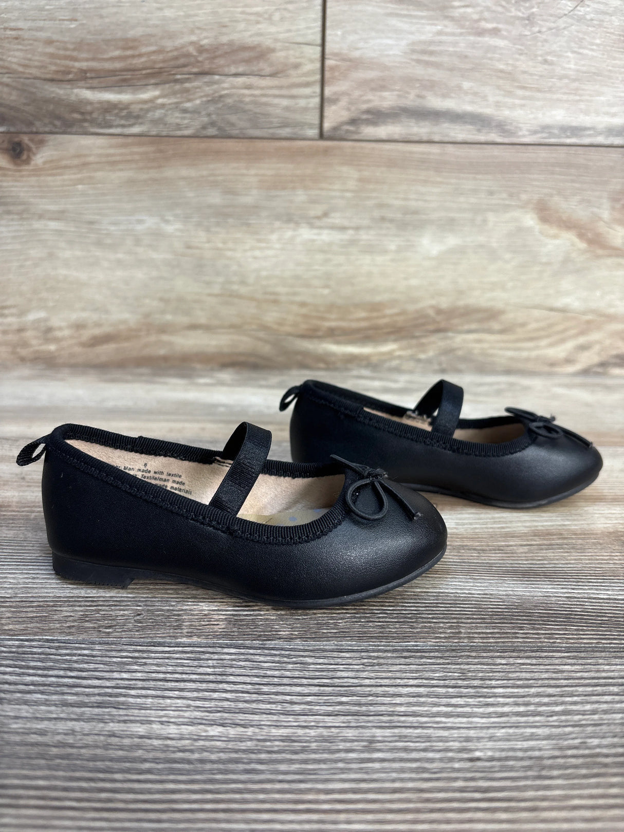 Cat & Jack Nora Slip-On Ballet Flats Black sz 6c