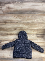 Marvel Spiderman Sherpa Lined Puffer Jacket Black sz 4T