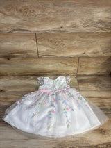 Rare Editions Embroidered Floral Tulle Dress White sz 18m