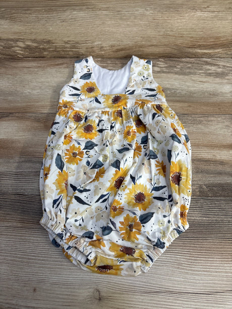 Handmade Floral Romper White sz 4T - Me n Mommy To Be