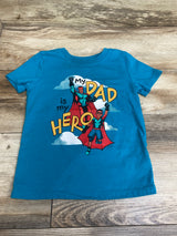 Cat & Jack My Dad Is My Hero Shirt Teal sz 3T
