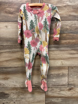Burt's Bees Baby Floral Sleeper Pink sz 18m