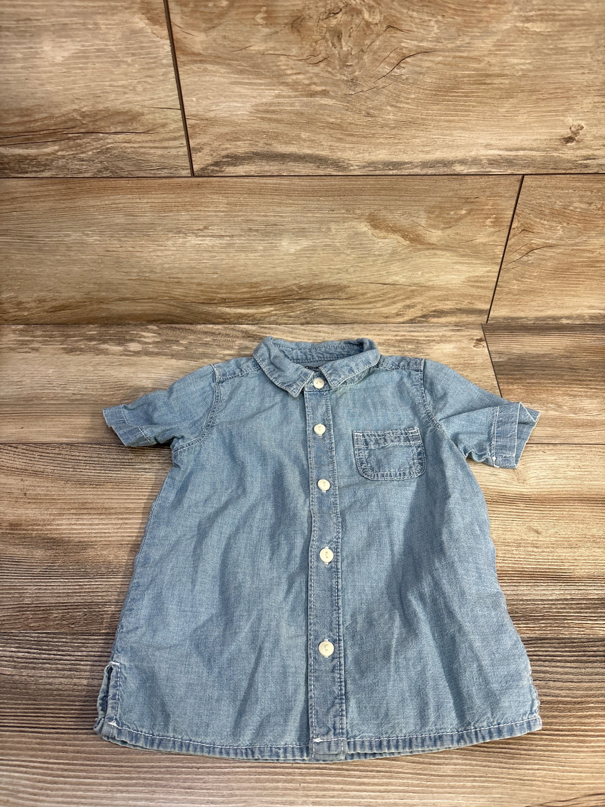 OshKosh Chambray Button-Up Shirt Blue sz 2T