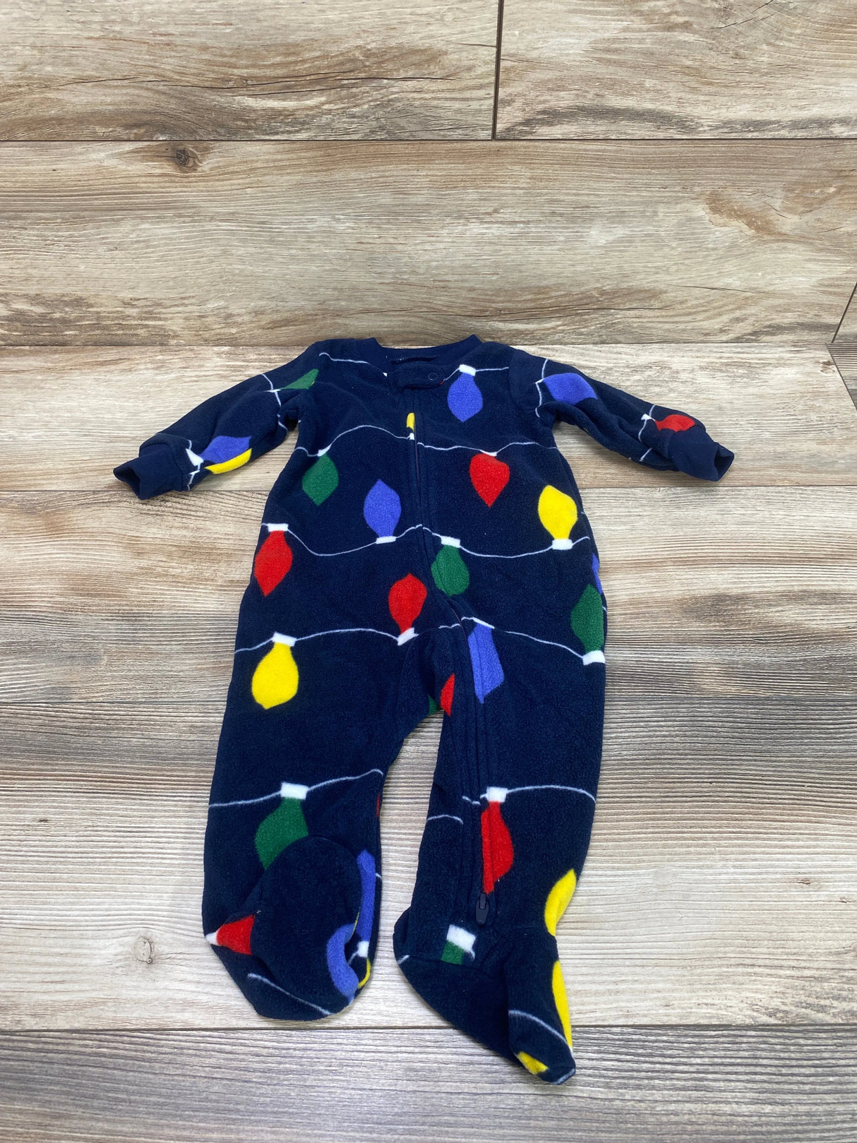 Carter's Christmas Lights Blanket Sleeper Navy sz 6m - Me n Mommy To Be