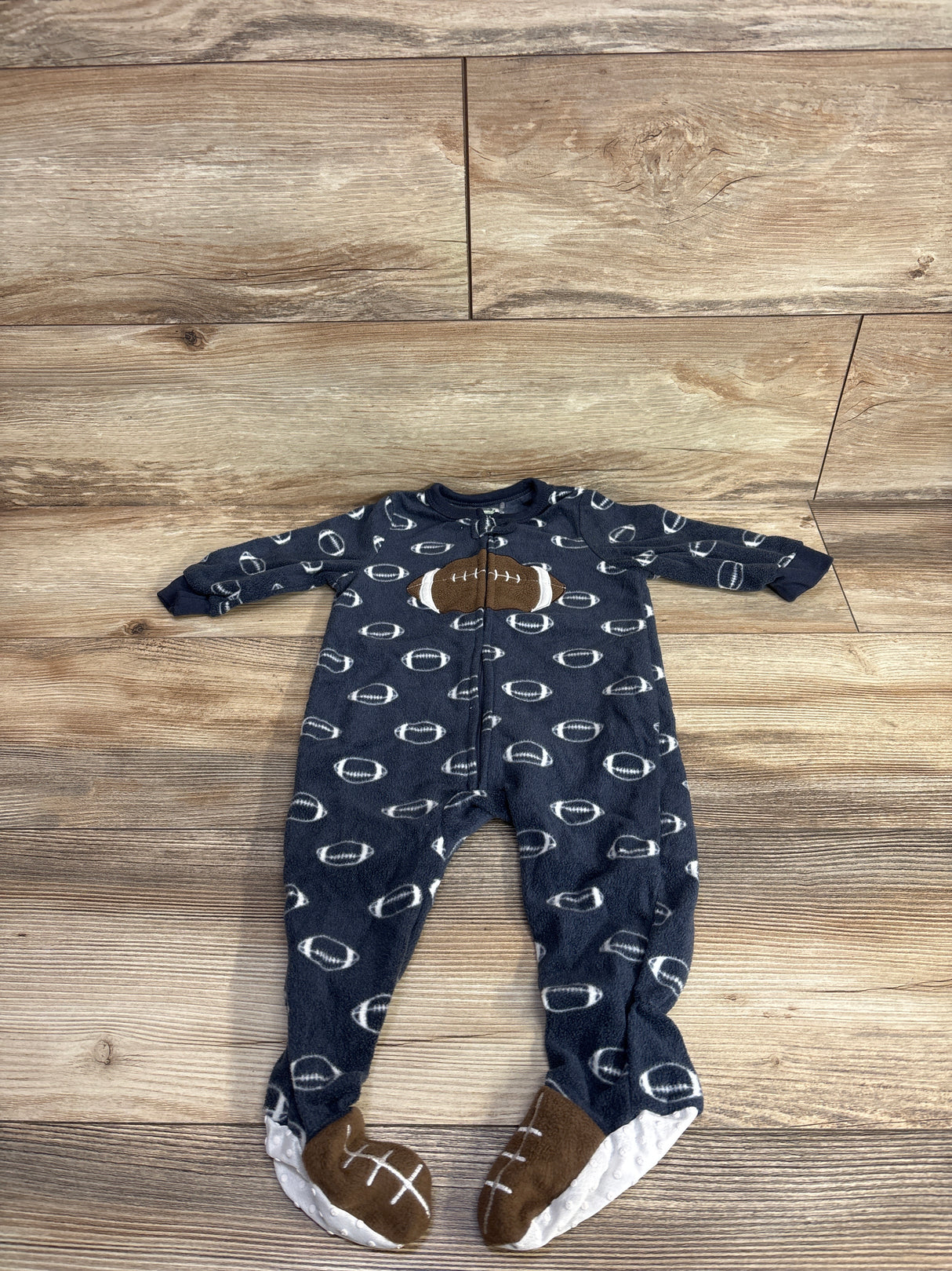 Chick Pea Football Blanket Sleeper Navy sz 12m