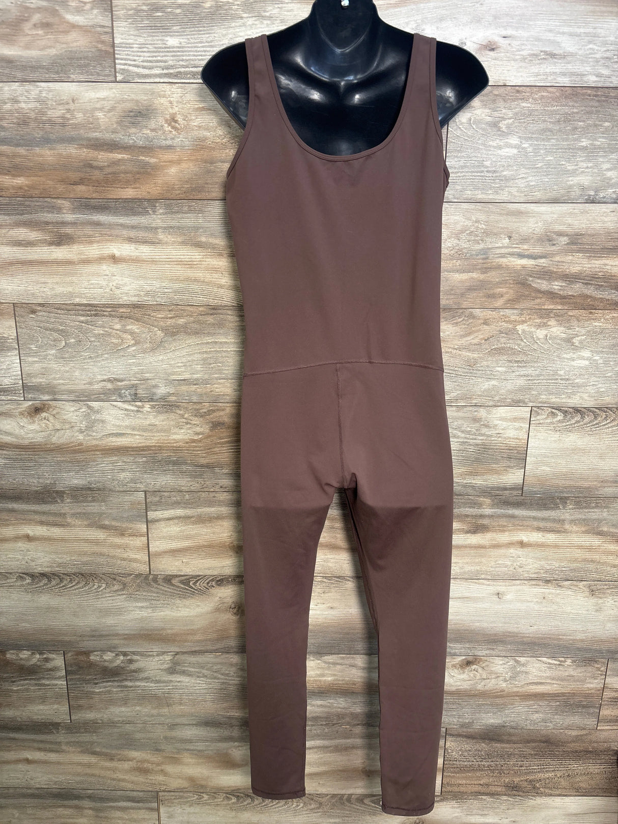 Isabel Maternity Sleeveless Unitard Jumpsuit Brown sz large