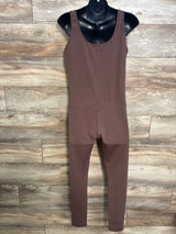 Isabel Maternity Sleeveless Unitard Jumpsuit Brown sz large