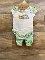 NEW Baby Essentials 4pc Lemon Layette Set White sz 3m