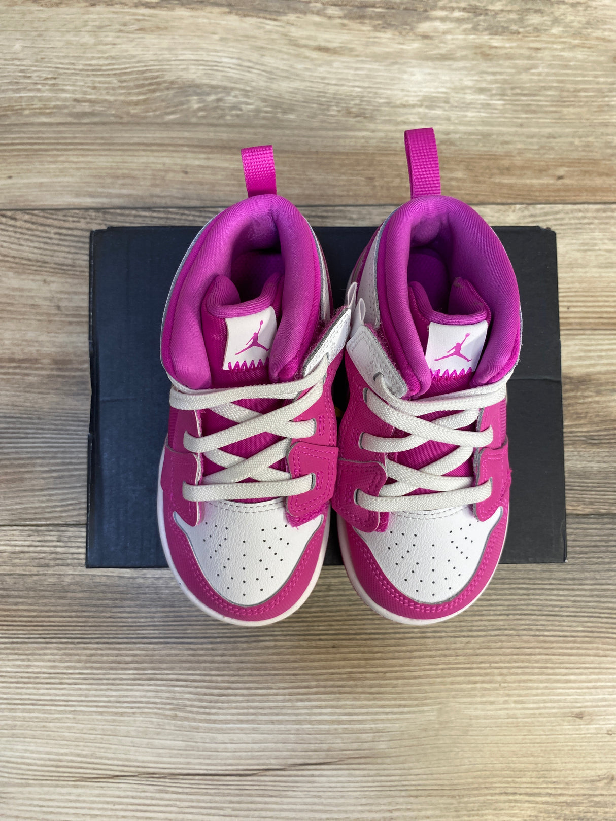 Air Jordan 1 Mid RM EasyOn TD 'Fire Pink' Sneakers sz 8c