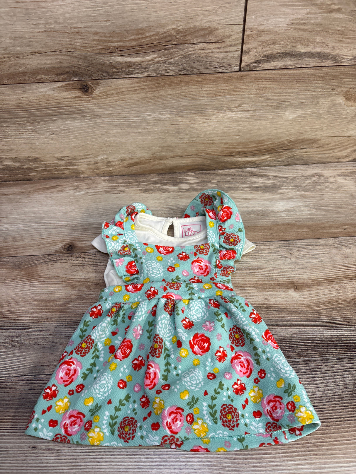 Just Lizzy 2pc Bodysuit & Floral Skirtall Set Ivory sz 3m