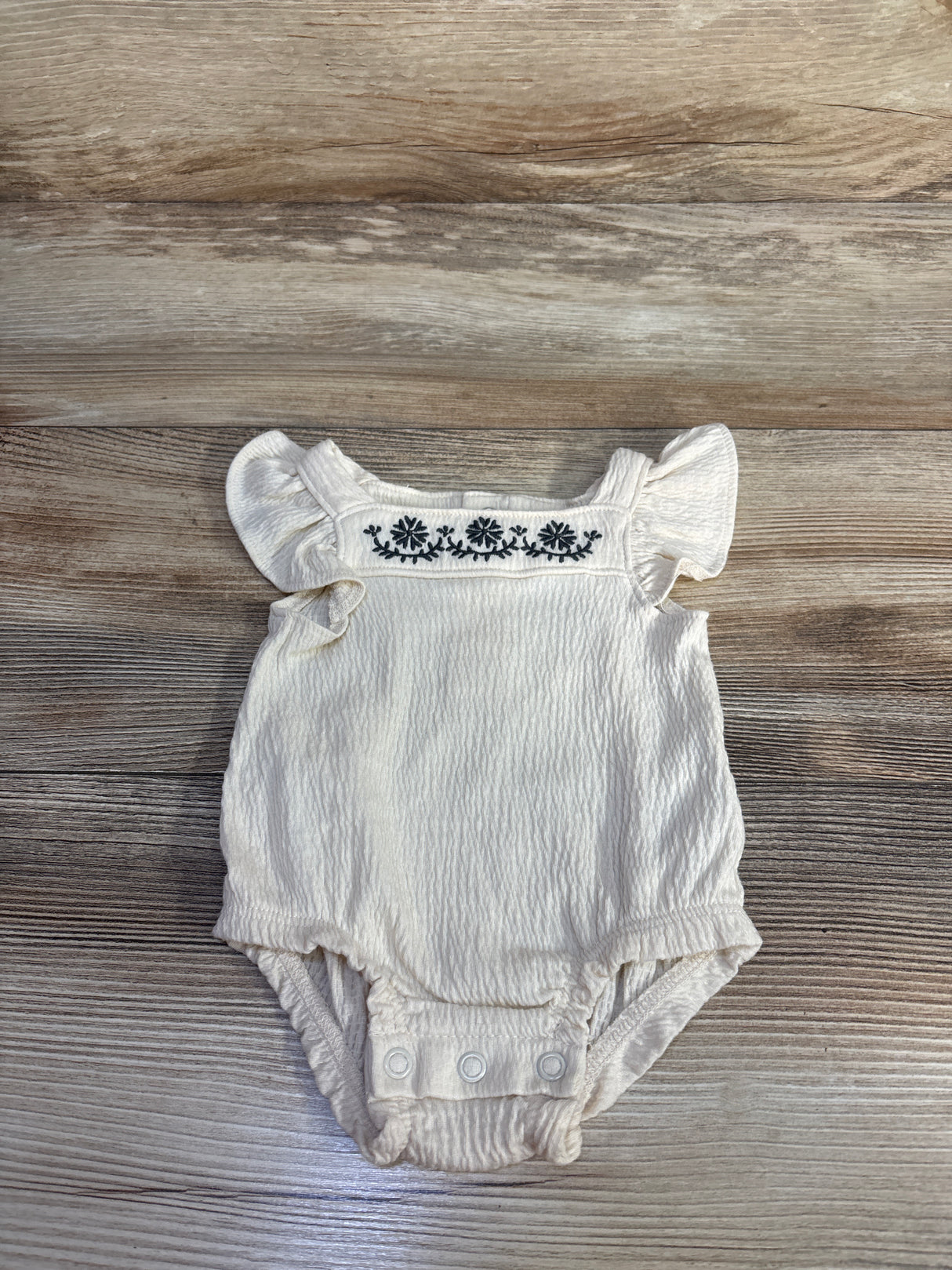 Just One You Embroidered Bubble Romper Ivory sz Newborn