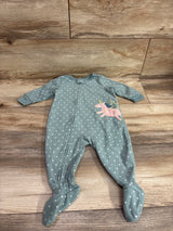 Carter's Polka Dot Blanket Sleeper Green sz 6m