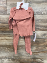 NEW RZ by Rachel Zoe 3pc Ribbed Kimono Top Set Pink sz 6-9m