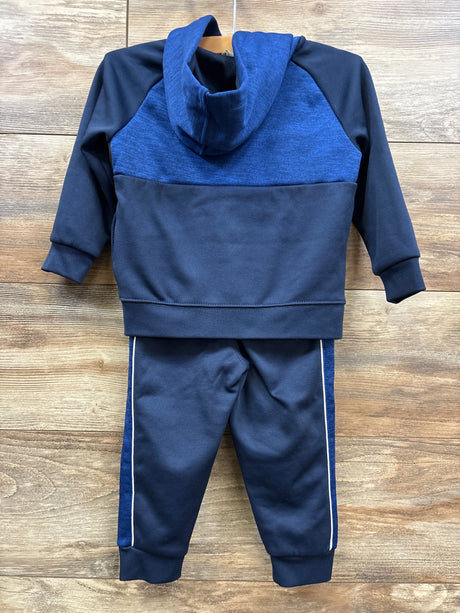 Nike 2pc Therma Fit Full Zip Hoodie & Joggers Blue sz 24m - Me n Mommy To Be
