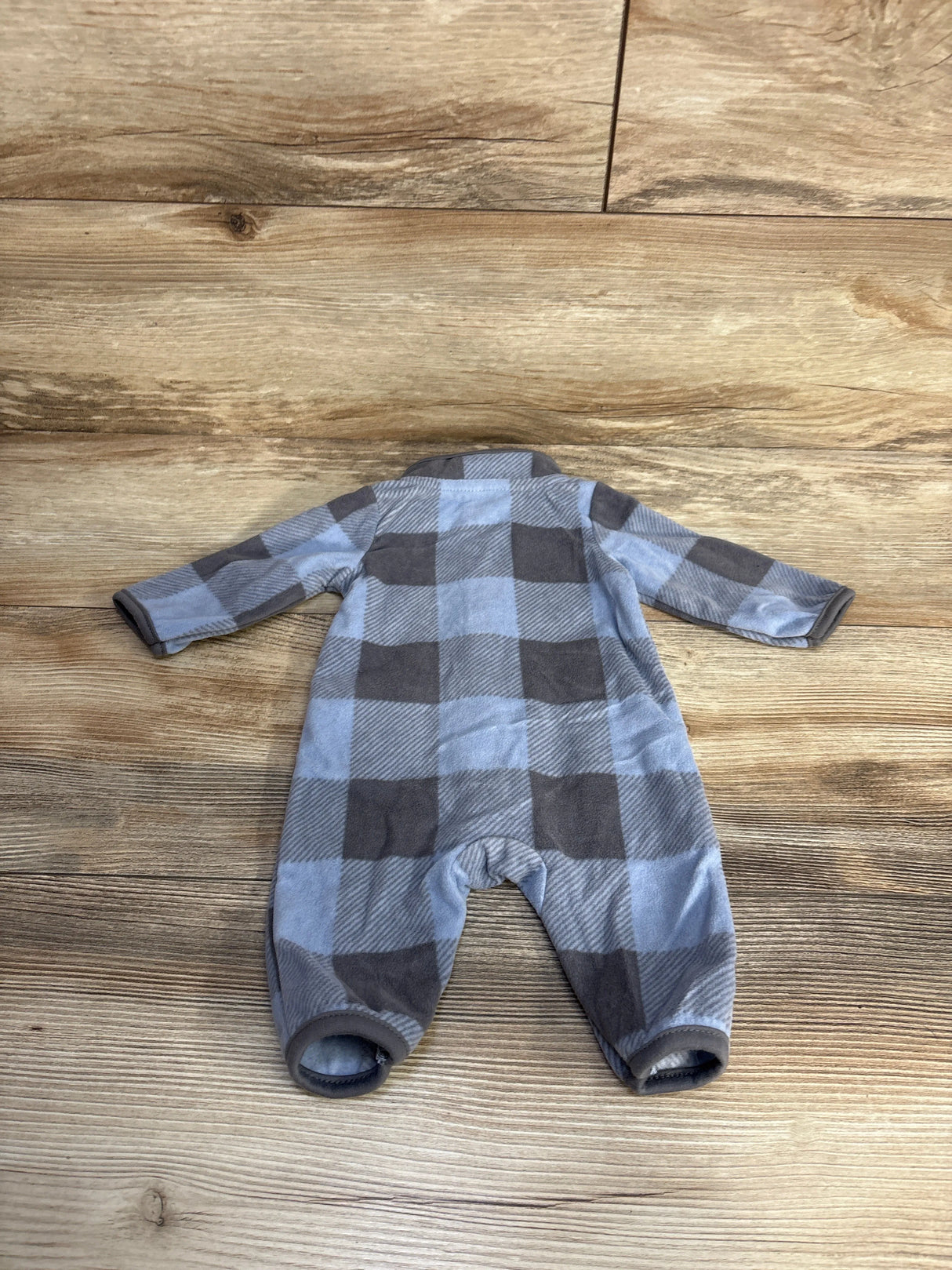 Carter's Buffalo Plaid Fleece Coverall Blue sz Newborn