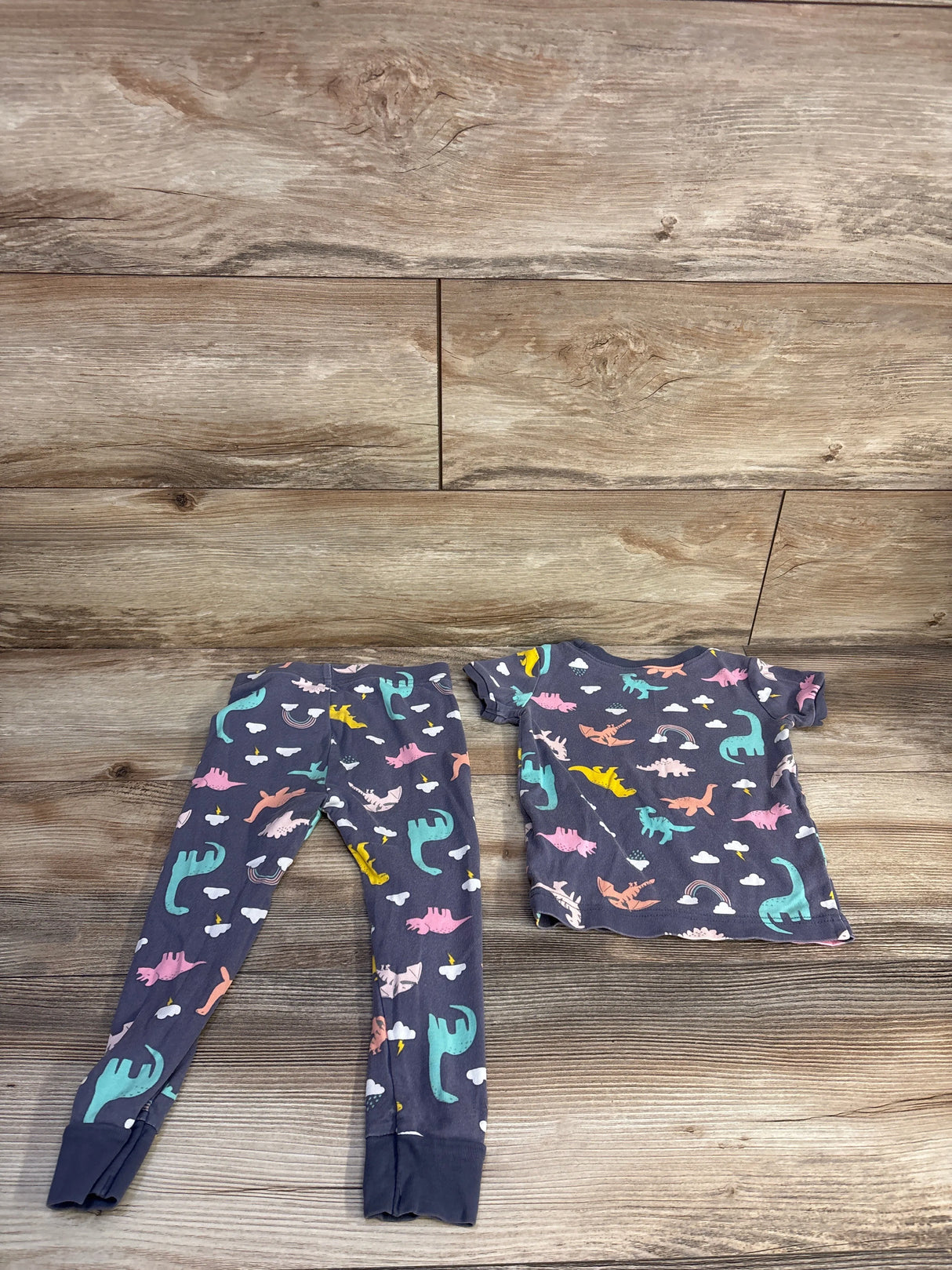 Old Navy 2pc Dinosaur Print Pajama Set Grey sz 3T