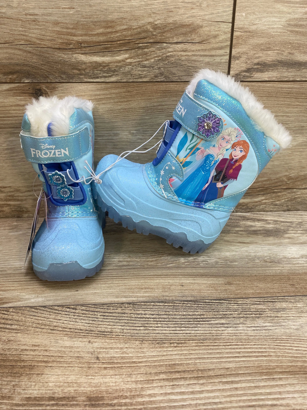 NEW Toddler Girls' Frozen Light-Up Winter Snow Boots sz 7c