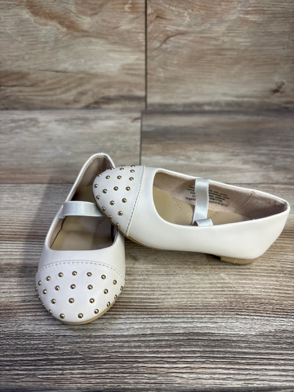 Cat & Jack Beaded Ballet Flats Ivory sz 5c