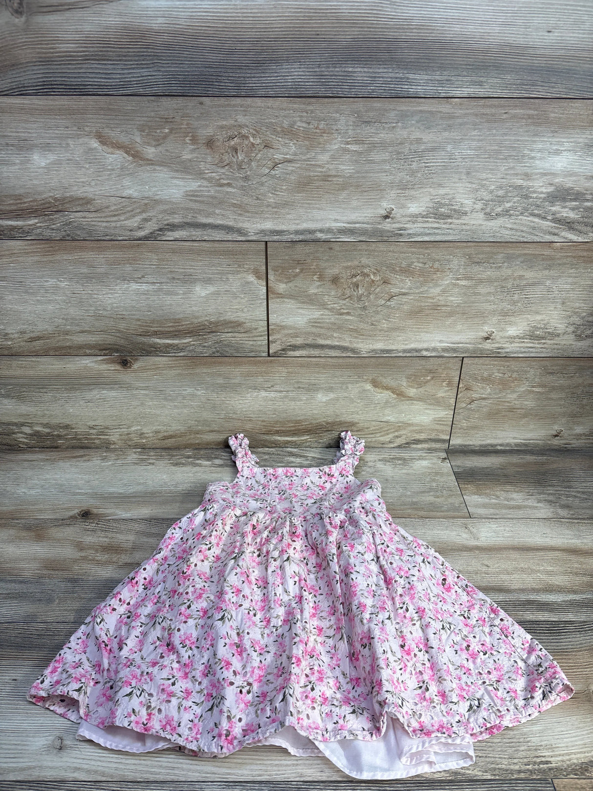 Btween Floral Sleeveless Eyelet Dress Pink sz 5T