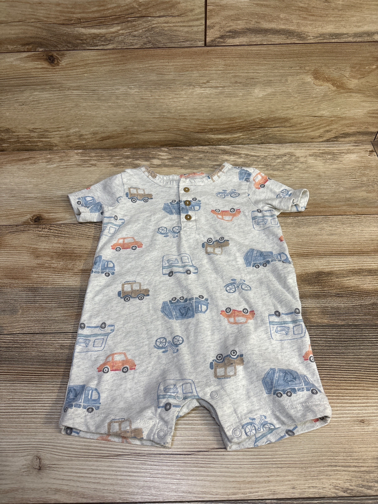 Carter's Henley Shortie Romper Grey sz 18m