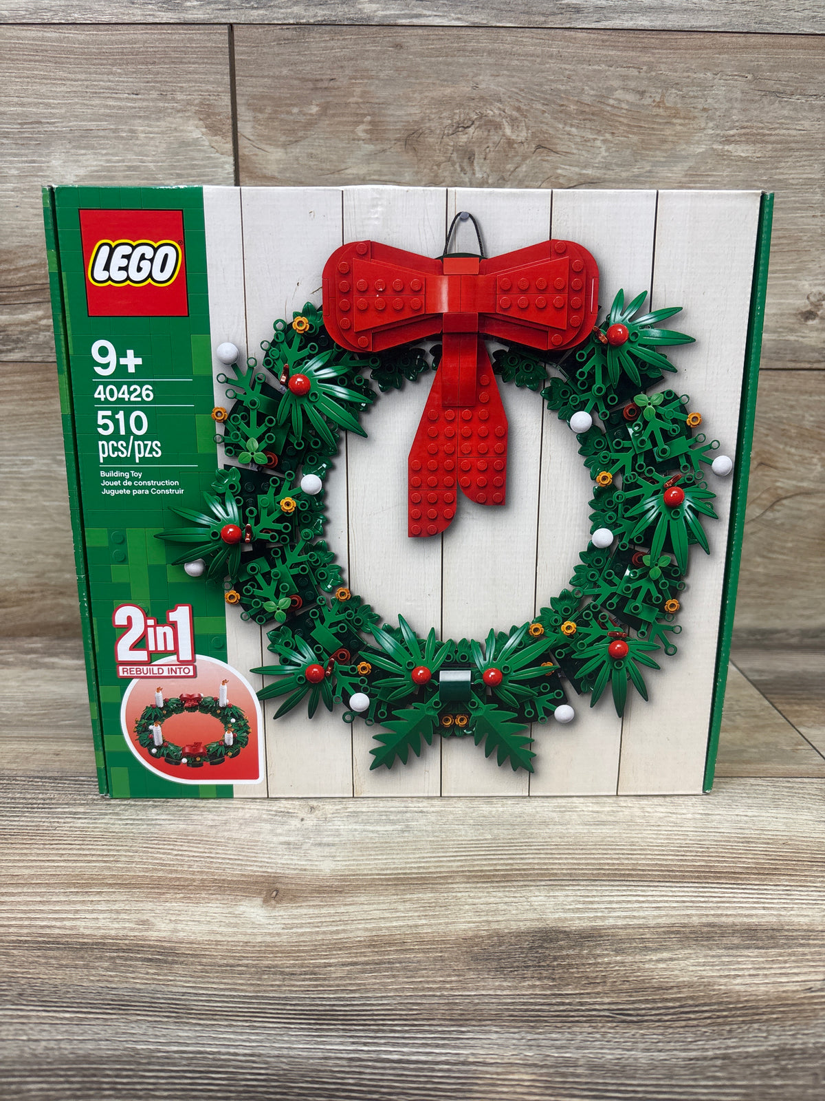 NEW LEGO 2-in-1 Christmas Wreath Building Set 510pc 40426