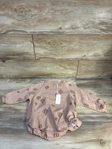 NEW Rylee + Cru Long Sleeve Bubble Romper Brown sz 18-24m