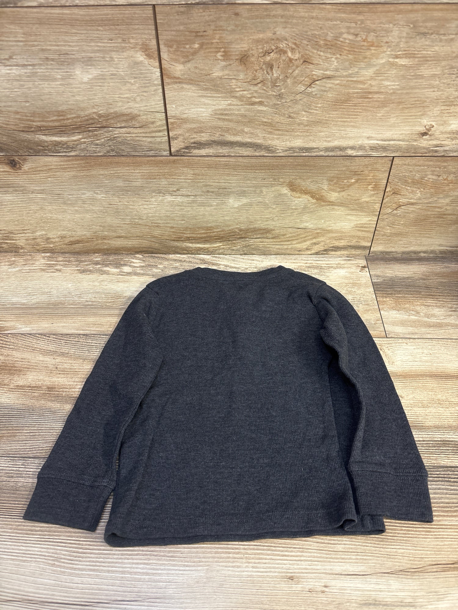 Children's Place Thermal Henley Shirt Grey sz 4T