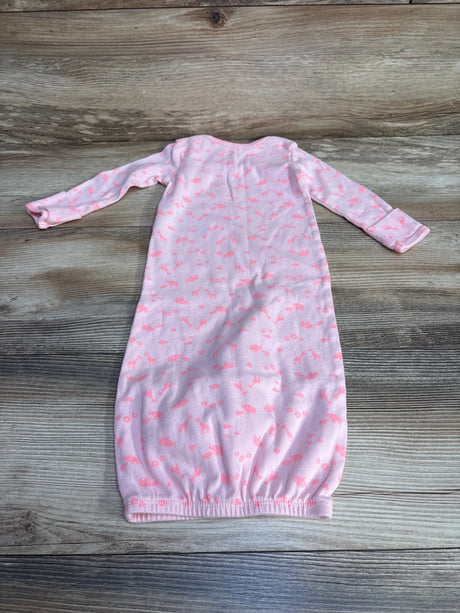 Simple Joys Elephant Print Gown Pink sz 0-3m - Me n Mommy To Be